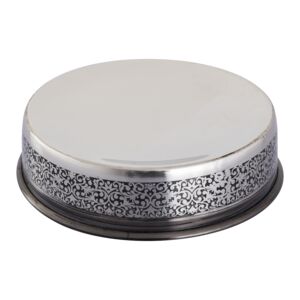 Honeybee Antique Finish Elegant and Modern Design Round Soap Dish Black and Silver